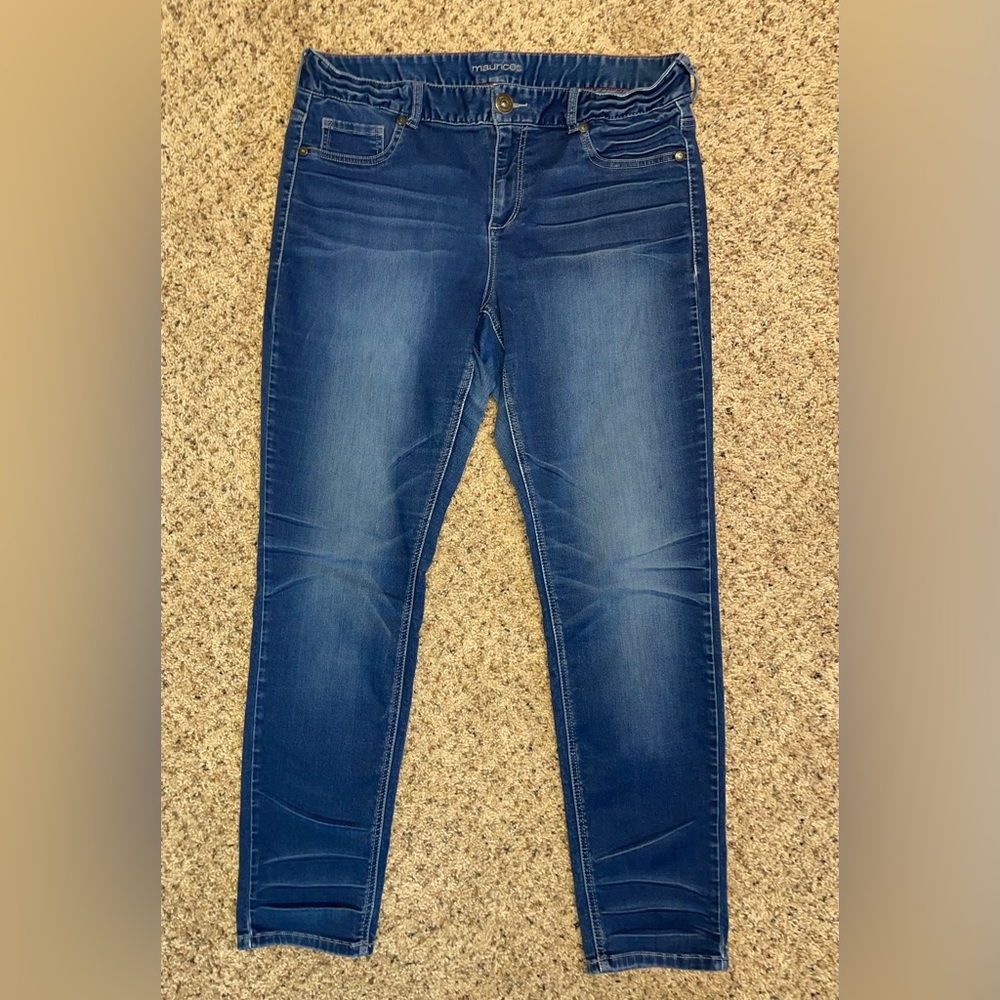 Maurices Dark Blue Skinny Jeans